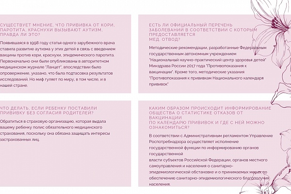 Вопросы от родительской общественности в период проведения прямой трансляции "круглого стола", посвященного вопросам иммунопрофилактики населения ХМАО - Югры